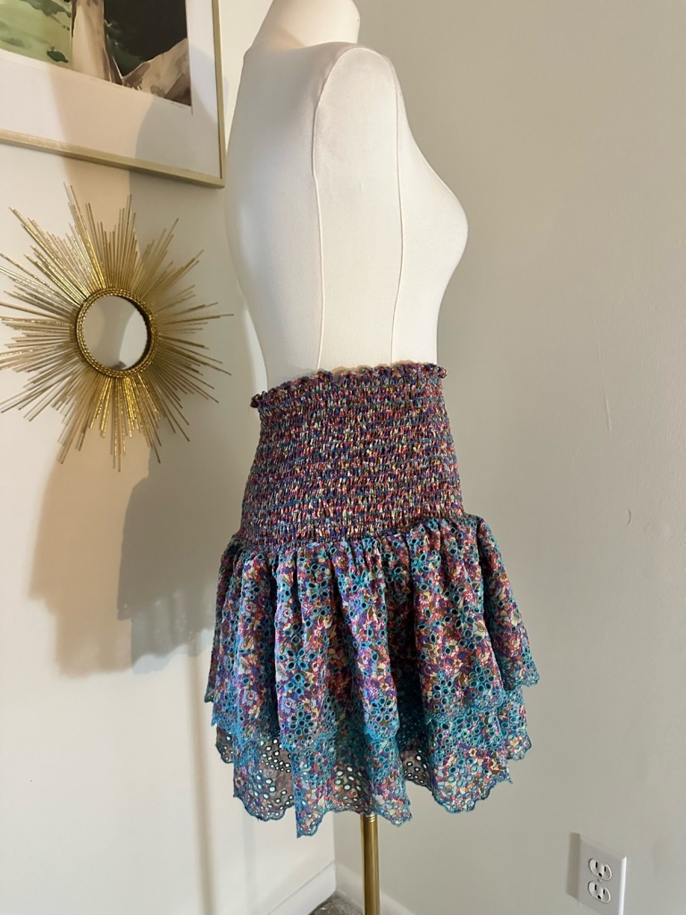 Ramy Brook Printed Tucker Skirt Medium - Picture 5 of 11